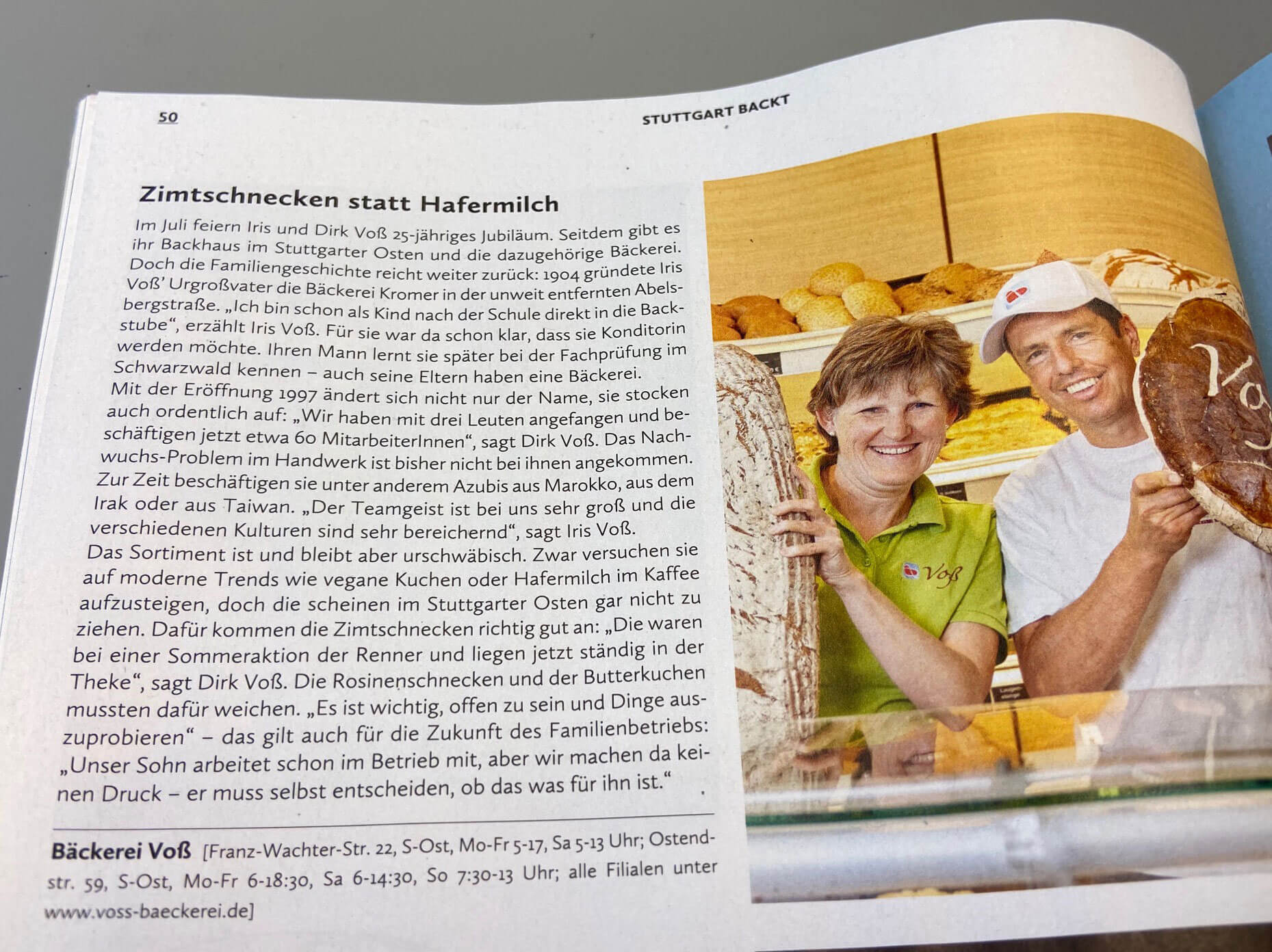 Lift Magazin über Bäckerei-Konditorei Voß